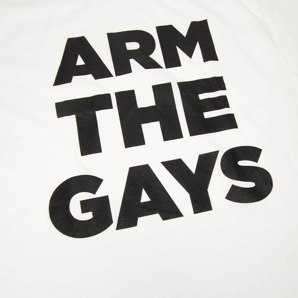 Arm The Gays Tee - White